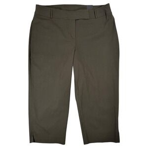 NEW Lane Bryant Totally Cropped Pants Plus Size 24 Olive Green‎ Ponte Stretch